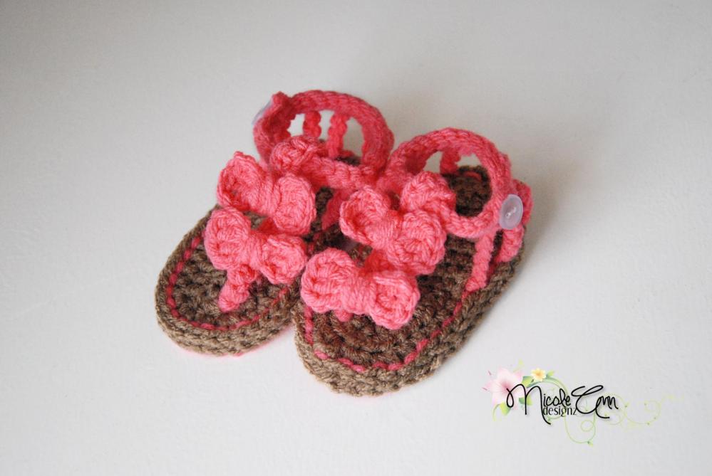Baby Crochet Bow Sandals